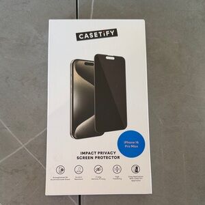 Casetify Impact Privacy Screen Protector - Black